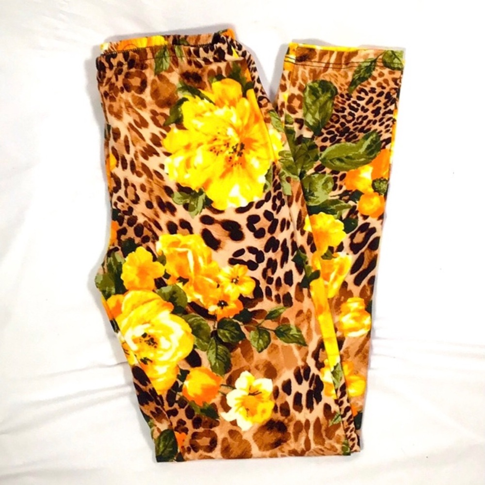 JUST KIDS Leopard Floral Leggings